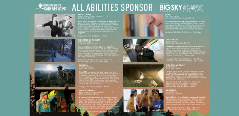 All Abilities poster featuring the eight films. Films can be read about from clicking on the link in the post.
